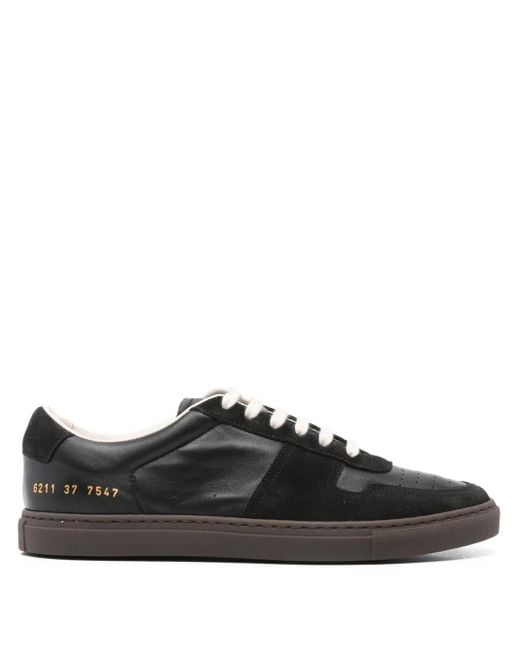 Common Projects Black Panelled Low-Top Sneakers
