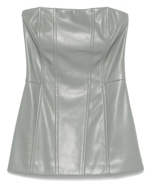 Patrizia Pepe アニマルフリーレザー コルセット Gray