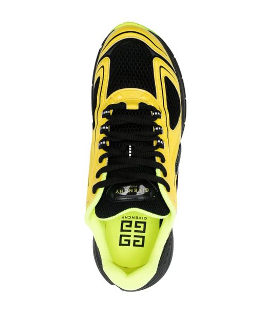 Givenchy Yellow Panelled Low-Top Sneakers for men