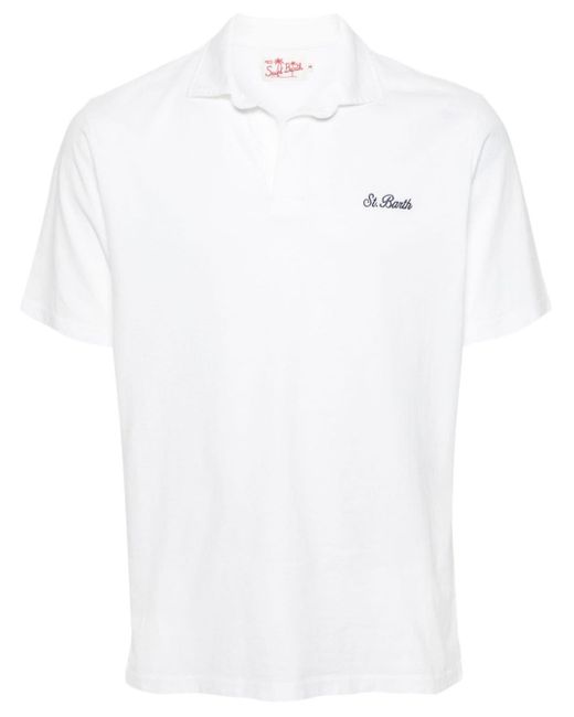 Mc2 Saint Barth White Brighton Cotton Polo Shirt for men