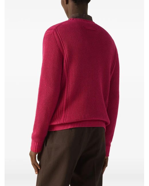 Zegna Red V-Neck Knitwear for men