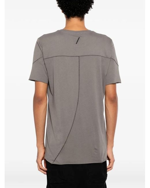 Thom Krom Gray Exposed-Seam T-Shirt for men