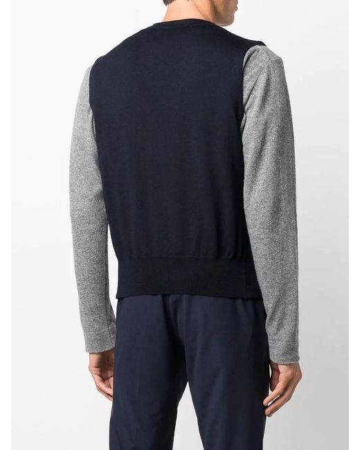 Fileria Blue Knitted Sweater Vest for men