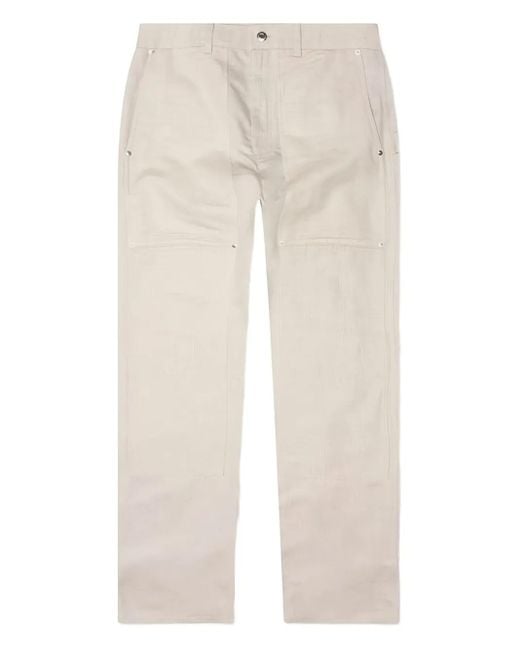 Helmut Lang White Twill Carpenter Trousers for men