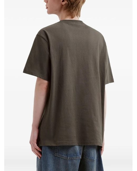 Chocoolate Gray Logo-Print T-Shirt for men