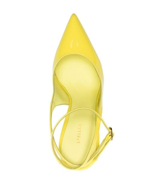 Zapatos Uma con tacón de 140 mm Le Silla de color Yellow