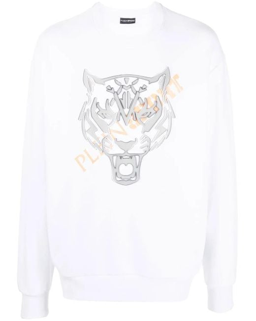 メンズ Philipp Plein タイガー スウェットシャツ White