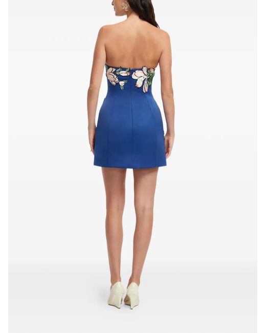 LEO LIN Blue Zaria Floral Mini Dress