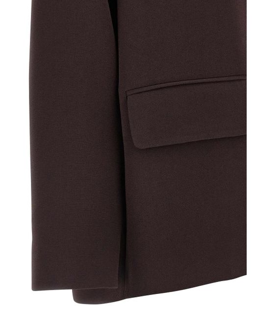 Alberto Biani Blazer Met V-Hals En Twee Knopen in het Brown