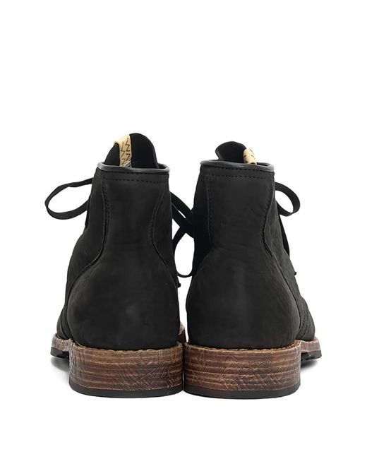 Visvim Black Round-Toe Lace-Up Boots for men