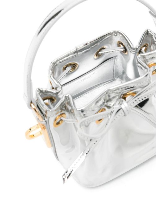 Alexandre Vauthier White Mini Patent-leather Crossbody Bag