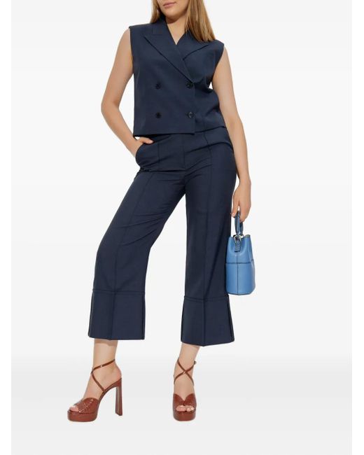 Theory Blue Cuffed Trousers