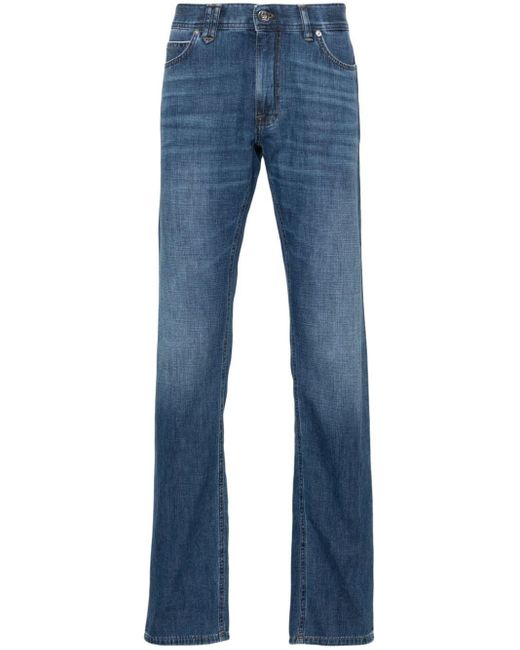 Brioni Halbhohe Meribel Straight-Leg-Jeans in Blue für Herren