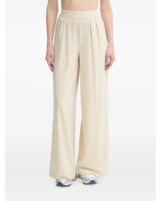 Guess Natural Logo-Waistband Pleated Trousers