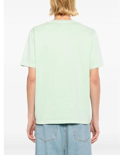 SPORT b. by agnès b. Green Logo-Print Cotton T-Shirt for men