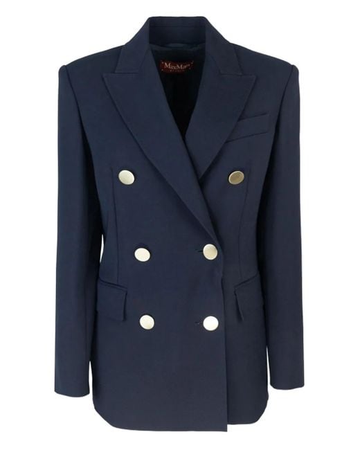 Max Mara Blue Double-breasted Blazer