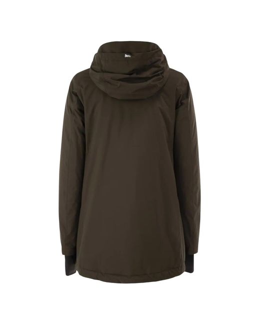 Herno Brown A-Shape 2Layers Hooded Jacket