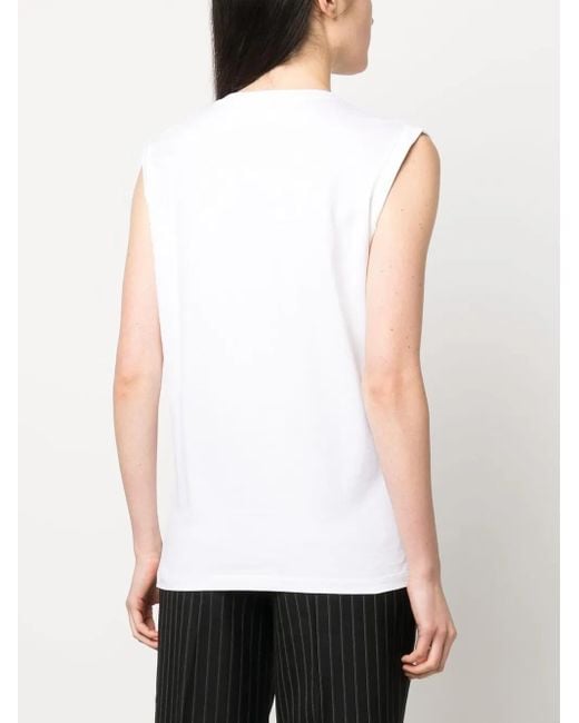 Balmain ロゴ タンクトップ White