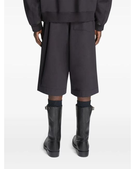 Dries Van Noten Black Pleated Shorts for men