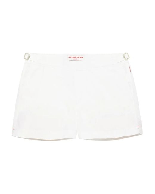 Orlebar Brown White Mid-Rise Swim Shorts