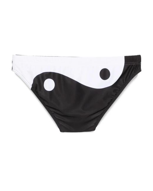 Moschino Black Ying Yang Swimsuit for men