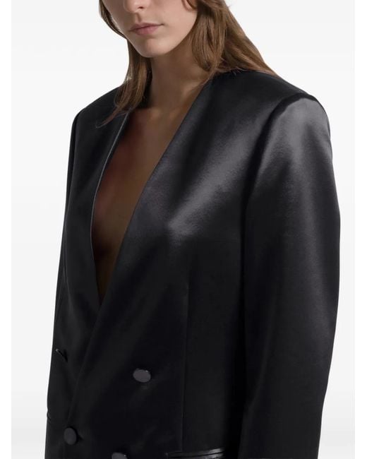 Alberta Ferretti Black Double-Breasted Blazer
