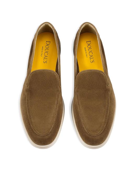 Doucal's Brown Suede Loafers