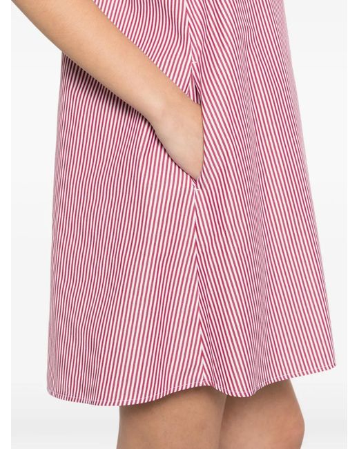 Manuel Ritz Pink Striped Knot-Detail Mini Dress