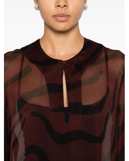 Raquel Diniz Beleza Maxi-Jurk Met Print in het Red