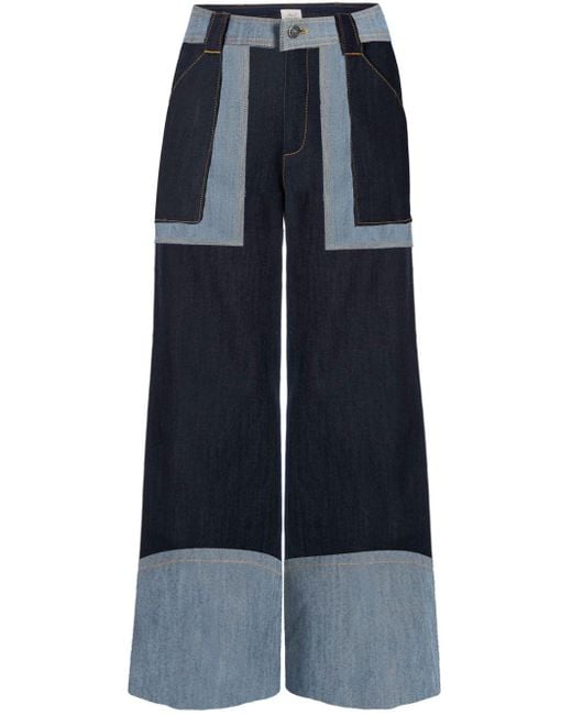 Jeans con design color-block Sanam di Cinq À Sept in Blue