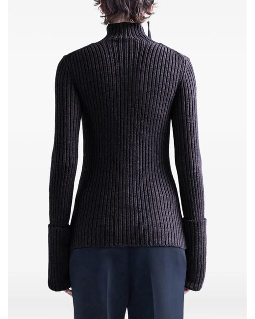FFORME Brown Gerippter Astrid Strickpullover