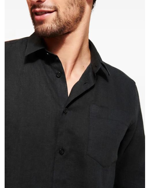 Vilebrequin Black Linen Shirt for men