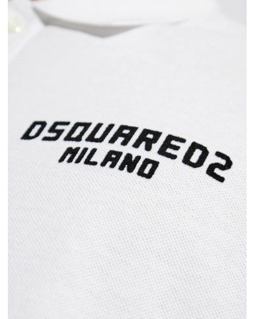 DSquared² White Cotton Polo Shirt for men