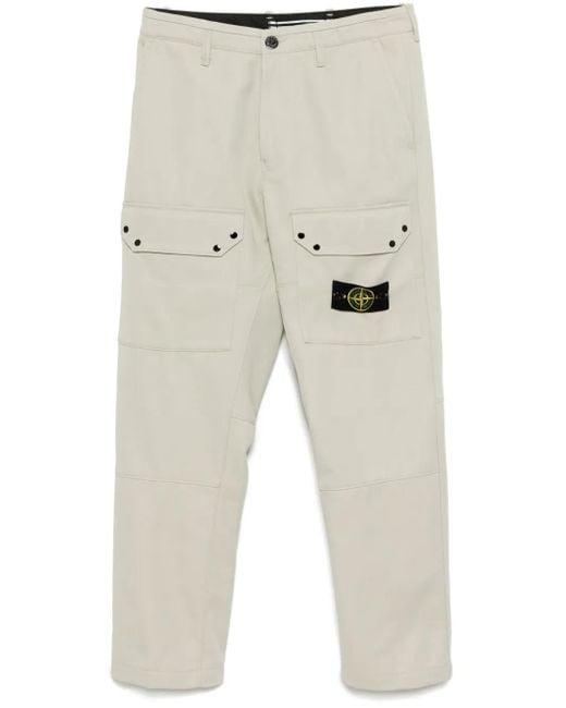 Stone Island Natural Straight-Leg Trousers for men