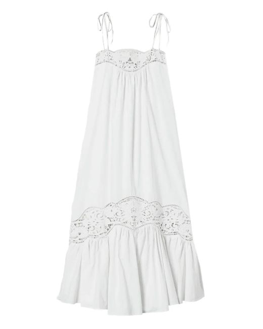 Twinset White Poplin Dress