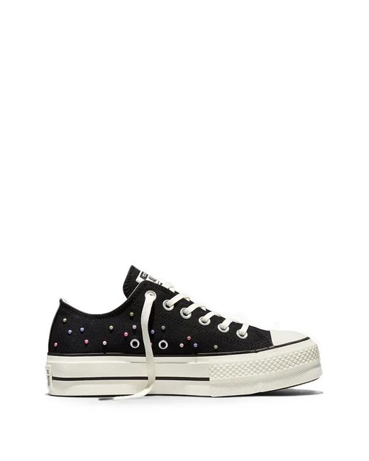 Converse White Chuck Taylor All Star Lift Platform Mini Studs Sneakers