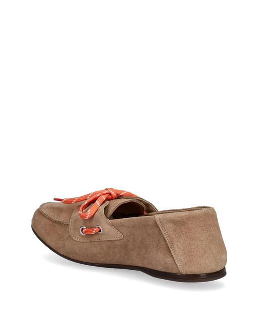 Marc O' Polo Brown Lace-Up Suede Loafers