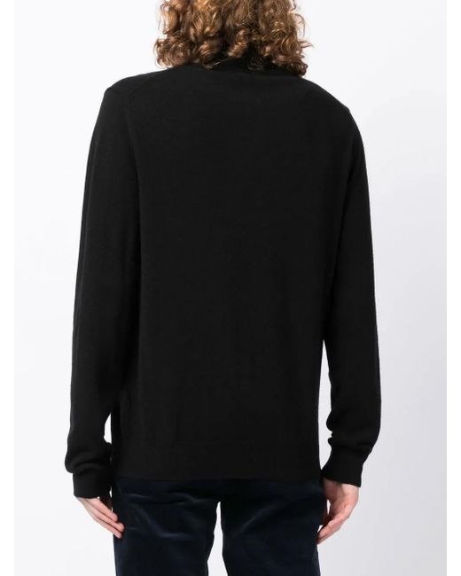 Polo Ralph Lauren Black Half Zip Closure Sweather With Logo for men