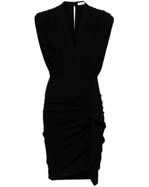 Robe drapée Essone en crêpe IRO en coloris Black