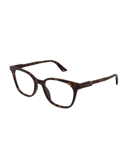 Gucci Brown Logo-Print Glasses for men