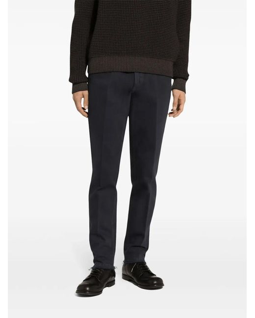 Dolce & Gabbana Blue Pressed-Crease Slim-Cut Jeans for men
