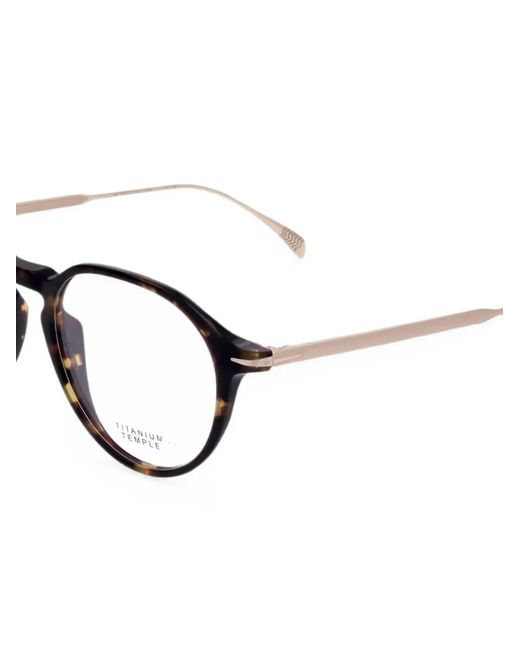 David Beckham White Tortoiseshell-Effect Round-Frame Glasses for men