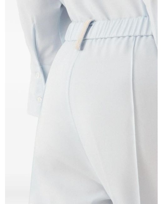 Fabiana Filippi White Elasticated-Waist Trousers