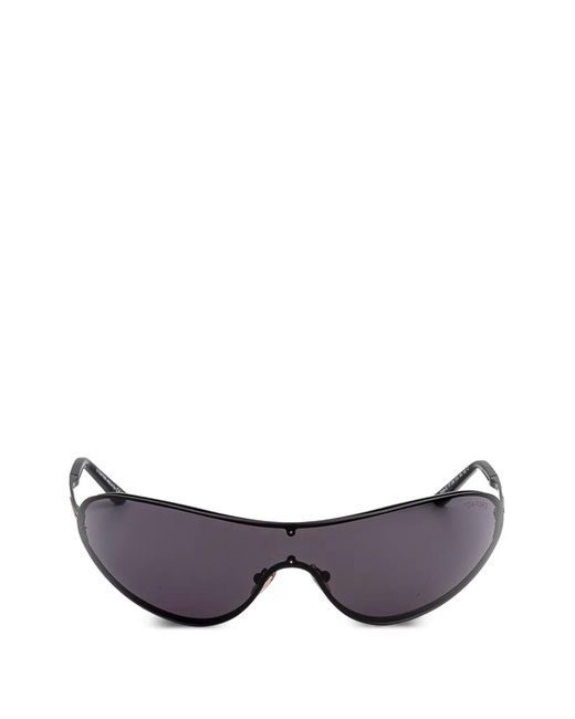 Tom Ford Black Brady-02 Wrap-Frame Sunglasses
