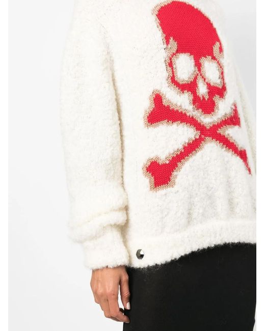 Philipp Plein Red Skull&Bones Pullover