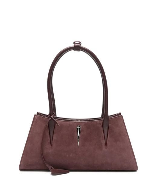 Mugler Purple Appliqué Shoulder Bag