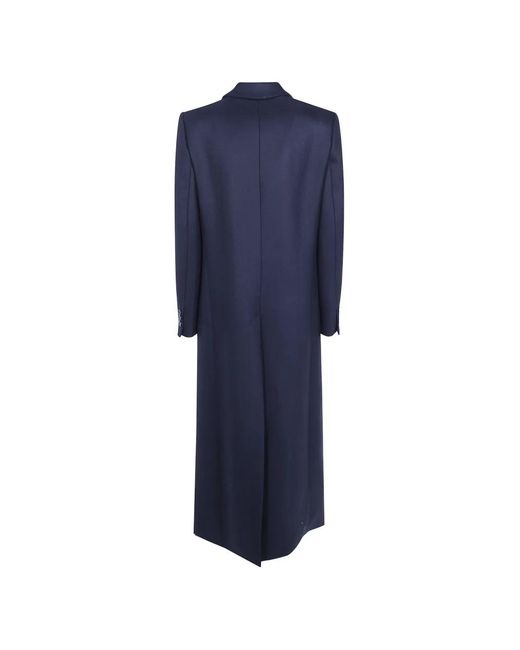 DR. HOPE Blue Single-Breasted Wool Coat