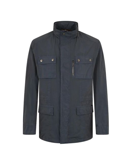 Moorer Blue Flap-Pocket Jacket for men