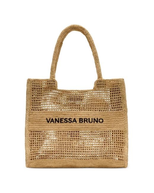 Vanessa Bruno Natural Large Logo-Detail Tote Bag