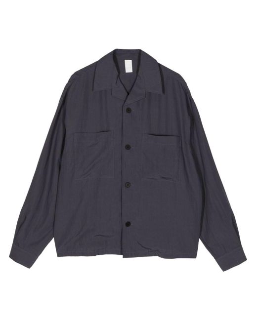 Attachment Blue Lyocell-blend Long-sleeved Shirt for men